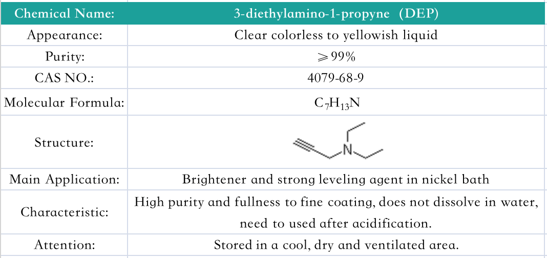 3-diethylamino-1-propyne (DEP)(图1)
